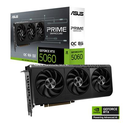 Placa de Video ASUS PRIME GeForce RTX™ 5060 8GB GDDR7 OC Edition