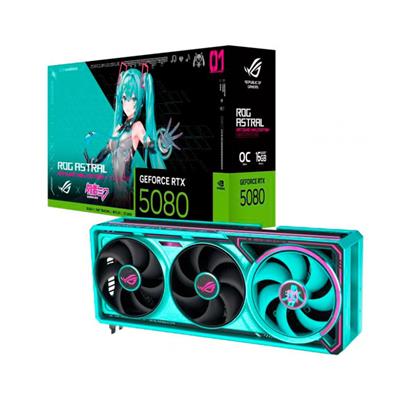 Placa de Video ROG Astral GeForce RTX™ 5080 16GB GDDR7 OC HATSUNE MIKU EDITION