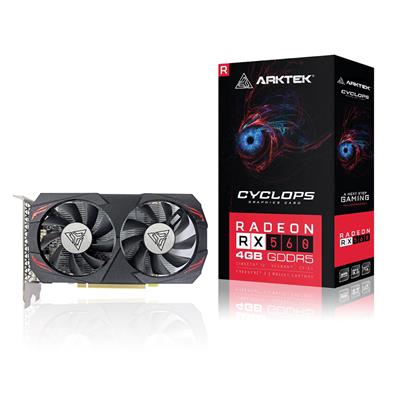 Placa de Video ARKTEK Radeon RX 560 4GB DDR5 128Bit ATX Dual Fan