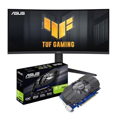 Combo ASUS Phoenix GeForce® GT 1030 OC Edition 2GB + Monitor Curvo ASUS TUF Gaming VG34VQL3A